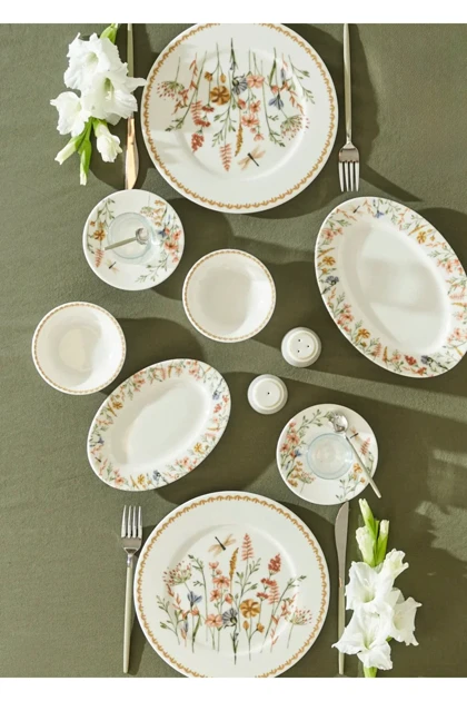 سرویس صبحانه‌خوری 6 نفره Bella Maison مدل Flores استون‌ور - چندرنگ