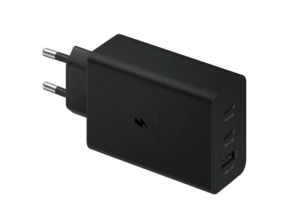 شارژر دیواری اصلی سه پورت 65 وات سامسونگ Samsung EP-T6530NBEGEU Power Adapter