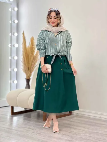 ست کت و دامن لمه دار