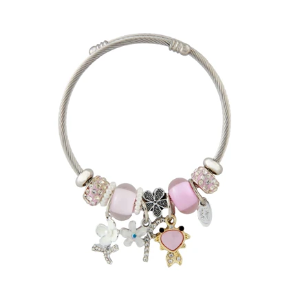 دستبند دخترانه مدل پاندورا گل