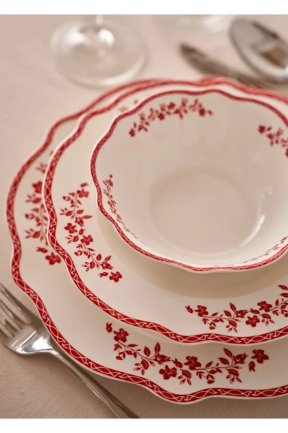 سرویس غذاخوری 6 نفره Bella Maison مدل Catherine New Bone Porselen