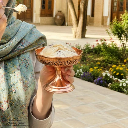 بستنی خوری مس دیبا رنگ مسی کد 1082
