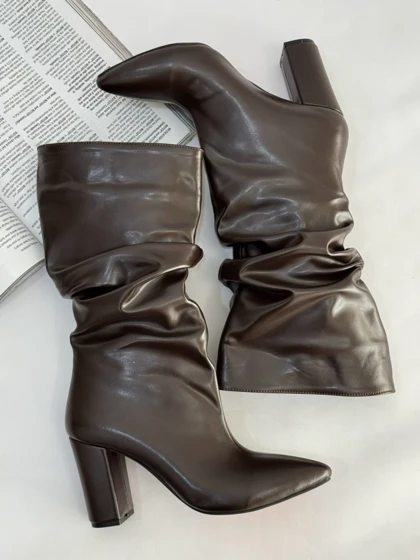 نیم بوت چروک کوتاه مکس 2381