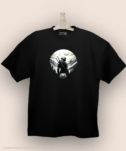تیشرت لش مردانه و زنانه طرح ویچر شخصیت گرالت کد 987