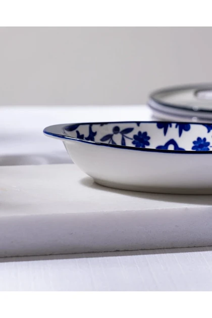 بشقاب سرو مدل Reve Bleu Ellis Bone China