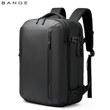 کوله پشتی لپ تاپ 15.6 اینچ مسافرتی ضد آب بنج BANGE BG-7876-1 طرح چمدان با دریچه وکیوم