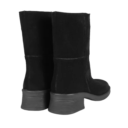 بوت چرم جیر مشکی زنانه 210