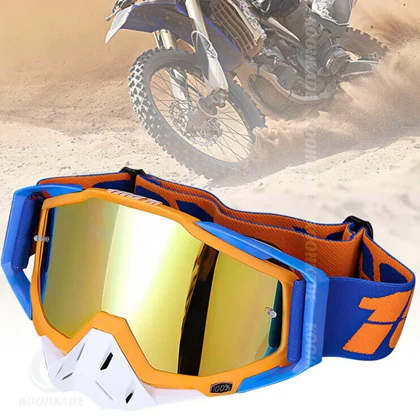 عینک طوفان و اسکی 100% RACECRAFT Orange درجه یک