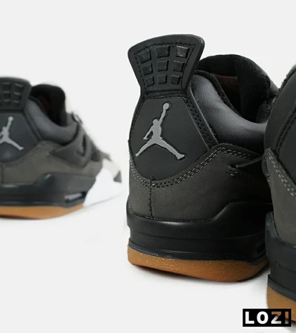 کتانی ساق‌دار بزرگ پا مشکی طوسی Nike air jordan 4 مدل 7381