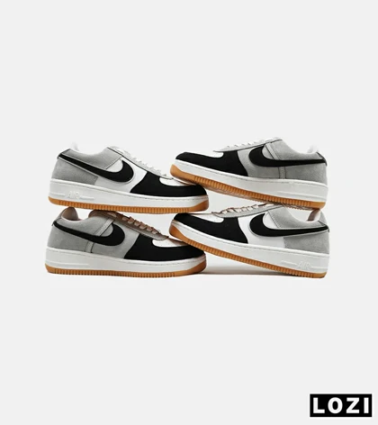 کفش مردانه و زنانه طوسی مشکی سفید NIKE AIR FORCE مدل 5345