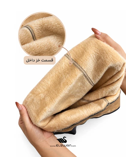 جوراب شلواری تو خز سه بعدی مشکی