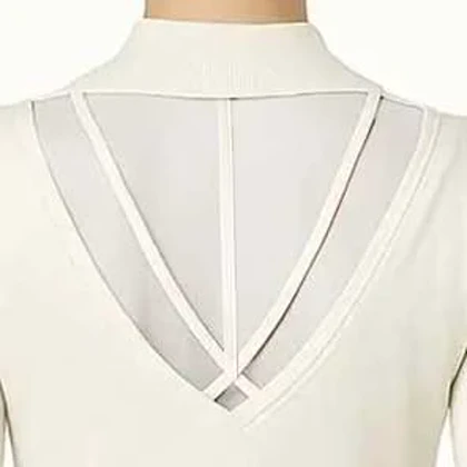 پلیور یقه ایستاده اسلیم فیت زنانه - 03251105