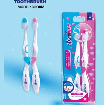 مسواک دوقلو مدل بای فرم کانفیدنت