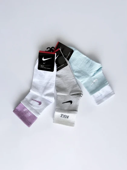 جوراب نیم ساق زنانه نخ پنبه دوکش نایک Nike
