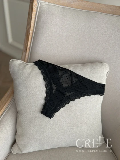 شورت توری خالدار وانیلیا