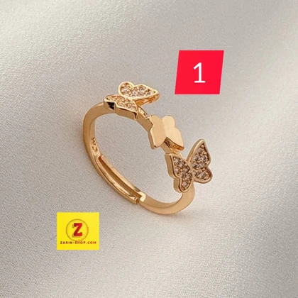 انگشتر فری سایز زنانه نگینی و ساده مارک CM