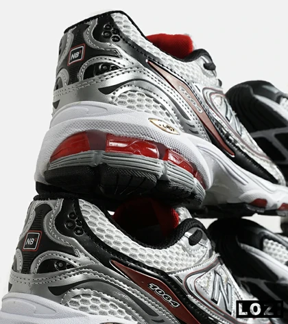 کفش کتانی مردانه و زنانه سفید قرمز مشکی NEW BALANCE 1064 مدل 6741