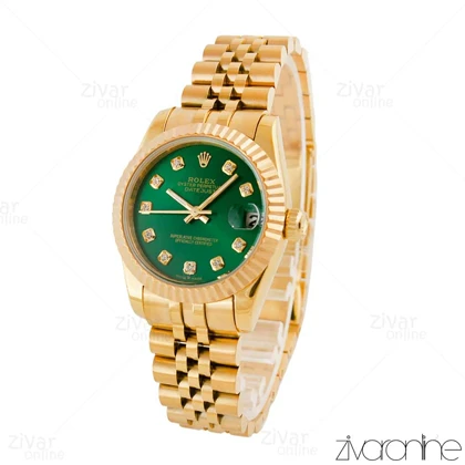 ساعت رولکس دیت جاست طلایی صفحه سبز 104517