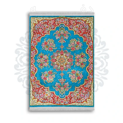 *جدید* فرشینه از جنس پارچه شانل مخمل ترک طرح فانتزی برند دفه کد 516