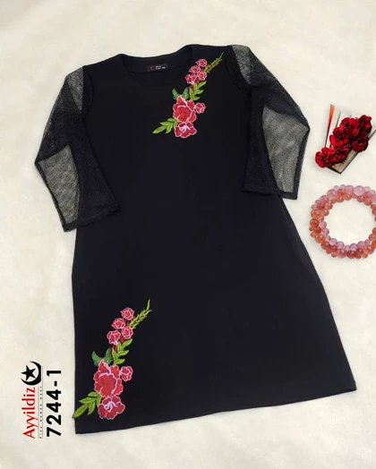پیراهن مجلسی زنانه شیک سایز بزرگ کد 7244 (سفارشی دوز 10 روز کاری)
