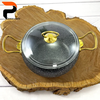 قابلمه 20 خمره ای درب پیرکس مشکی هاناتک