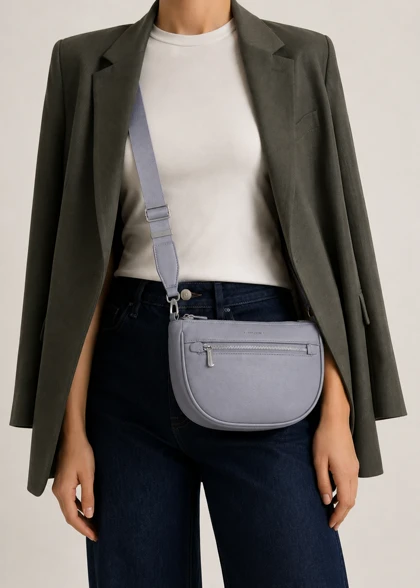 کیف دوشی زنانه چرم مصنوعی بدون دسته دیوید جونز DAVIDJONES