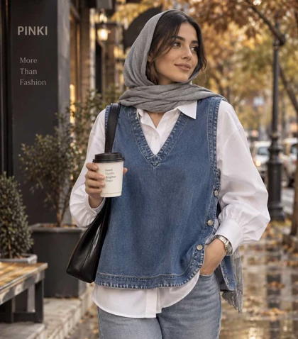 وست بغل دکمه Pinki 3318 در سه رنگ