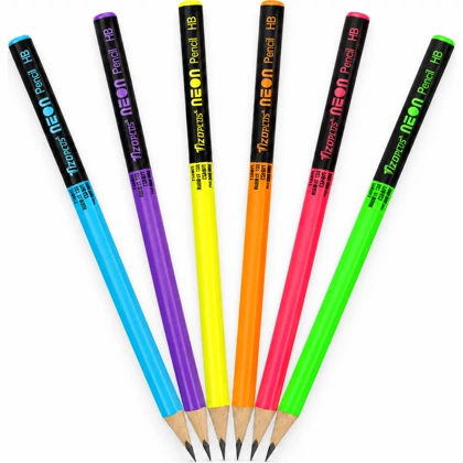 مداد مشکی HB تیزو Tizo مدل Neon مثلثی پک 12 عددی