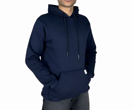 هودی سرمه ای پنبه سه نخ اسپرت