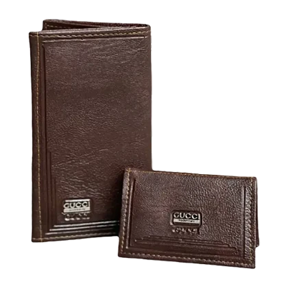 ست دو تکه کیف پول و جاکارتی مردانه چرمی gucci