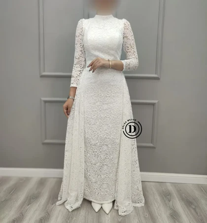 پیراهن عروس و محضر دانتل دریا 7048