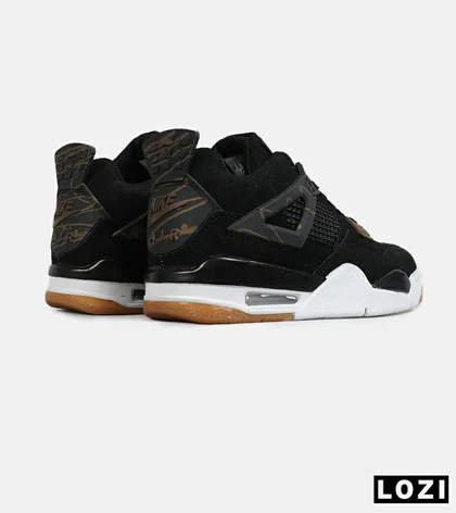 کفش کتانی ساق‌دار مردانه و زنانه مشکی NIKE jordan 4 مدل 7716