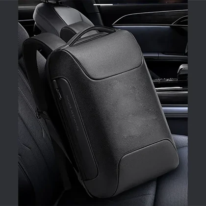 کوله پشتی لپ تاپ 15.6 اینچ چرم بنج Bange اصل مدل BG-6622 قفل دار با پورت USB