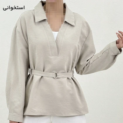 تونیک زنانه سیلک کمربند دار | آی بولک