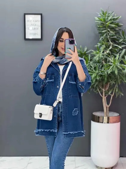 مانتو جین ریش دار