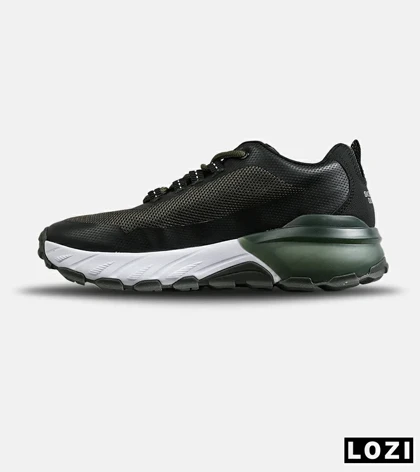 کفش کتانی طبی ورزشی مشکی سبز SKECHERS max protect مدل 7774