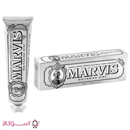 خمیر دندان سفید کننده مارویس مدل whitening mint