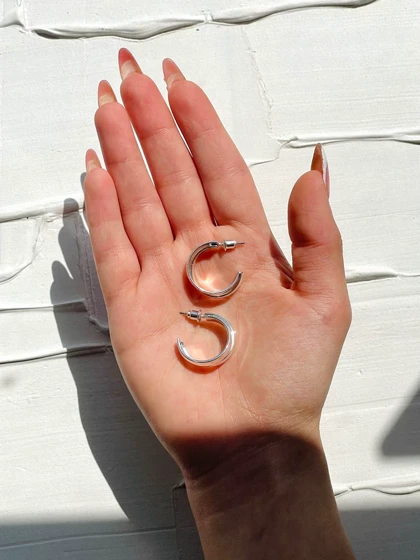 گوشواره دفرمه نقره ای