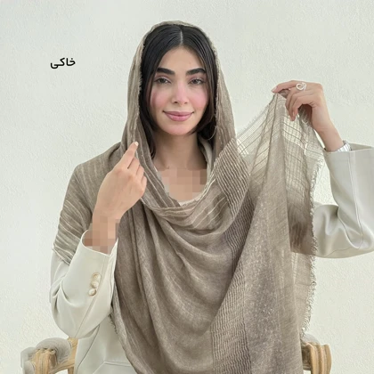 شال زنانه لینن دور ریش | آی بولک