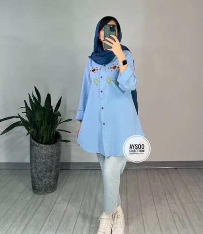 مانتو گلدوزی شقایق(ایراد دار)