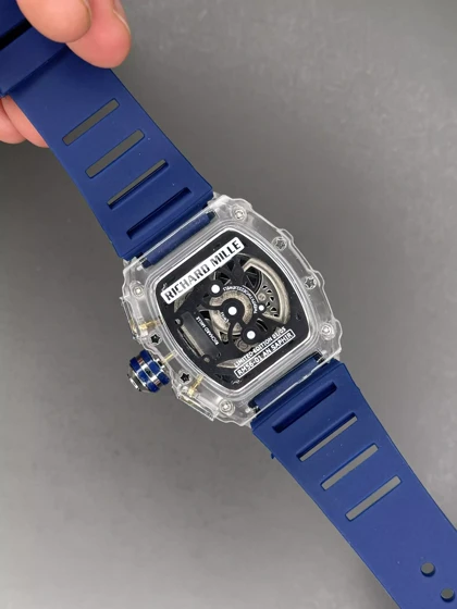 ساعت مچی ریچارد میل کورنوگراف قاب پلاستیکی بند سرمه ای Richard Mille