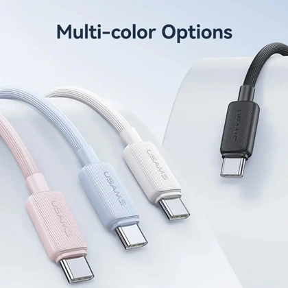 کابل تایپ سی یوسامز USAMS مدل US-SJ693 با جریان 3 آمپر 2 متر
