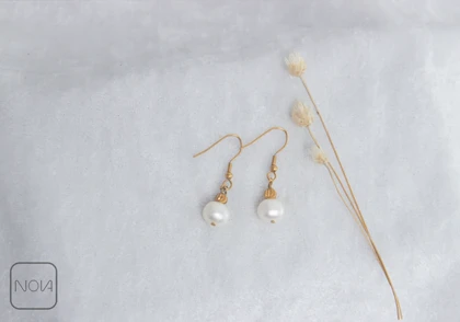 گوشواره استیل مروارید و مهره