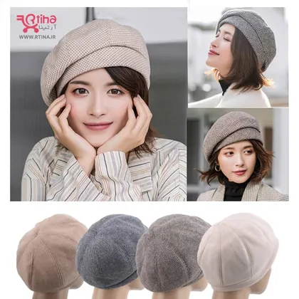 کلاه فرانسوی پارچه ای طرح دار /تابستانی و بهاره