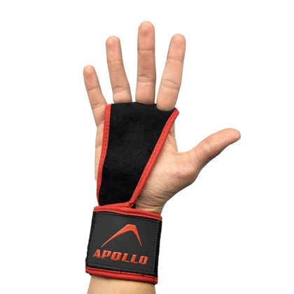 دستکش و محافظ کف دست بدنسازی آپولو مدل 404L1486 مشکی بسته دو عددی