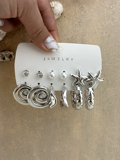 پک گوشواره دخترانه فشن سیلور 920