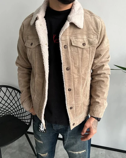 کاپشن کبریتی وارداتی CORDUROY قهوه ای