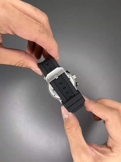 ساعت مچی بربری سه موتوره فول دیت مشکی Burberry