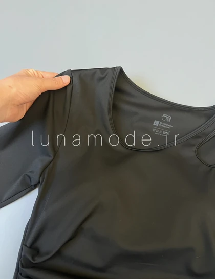 تیشرت آستین بلند زنانه یقه اشکی