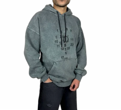 هودی سنگشور مردانه سبز زیتونی با قواره باکسی